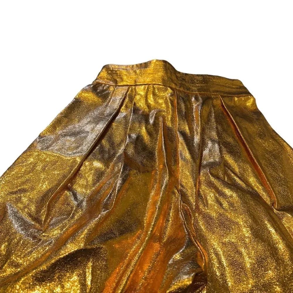 REVOLVE KIMBERLY GOLDSON LIZZIE METALLIC FAUX LEATHER SHORTS IN COPPER